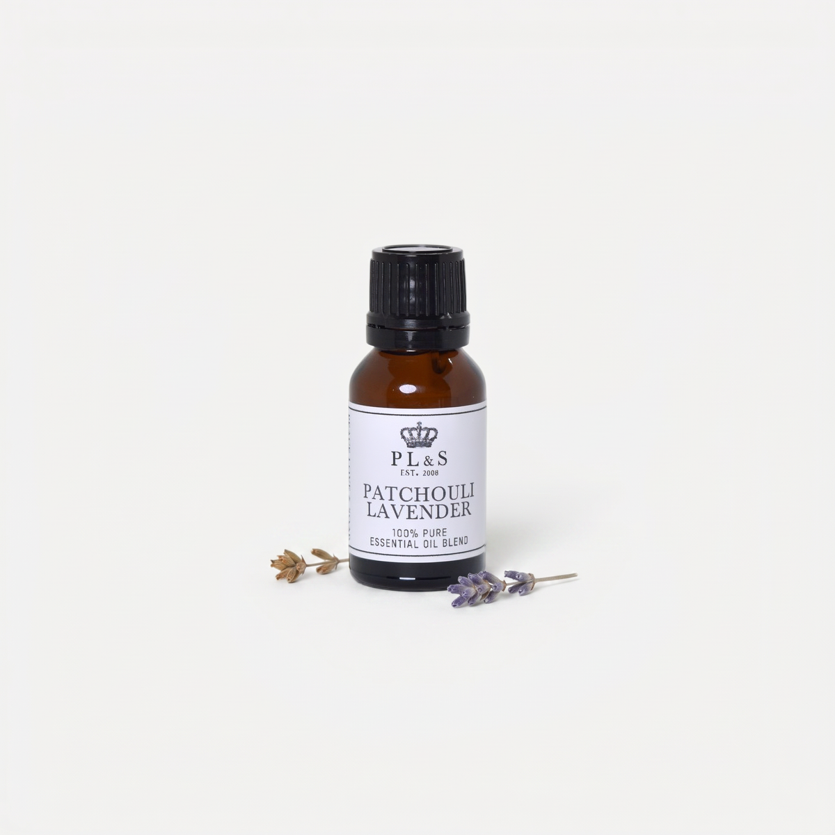 a small bottle of lavender essential oil