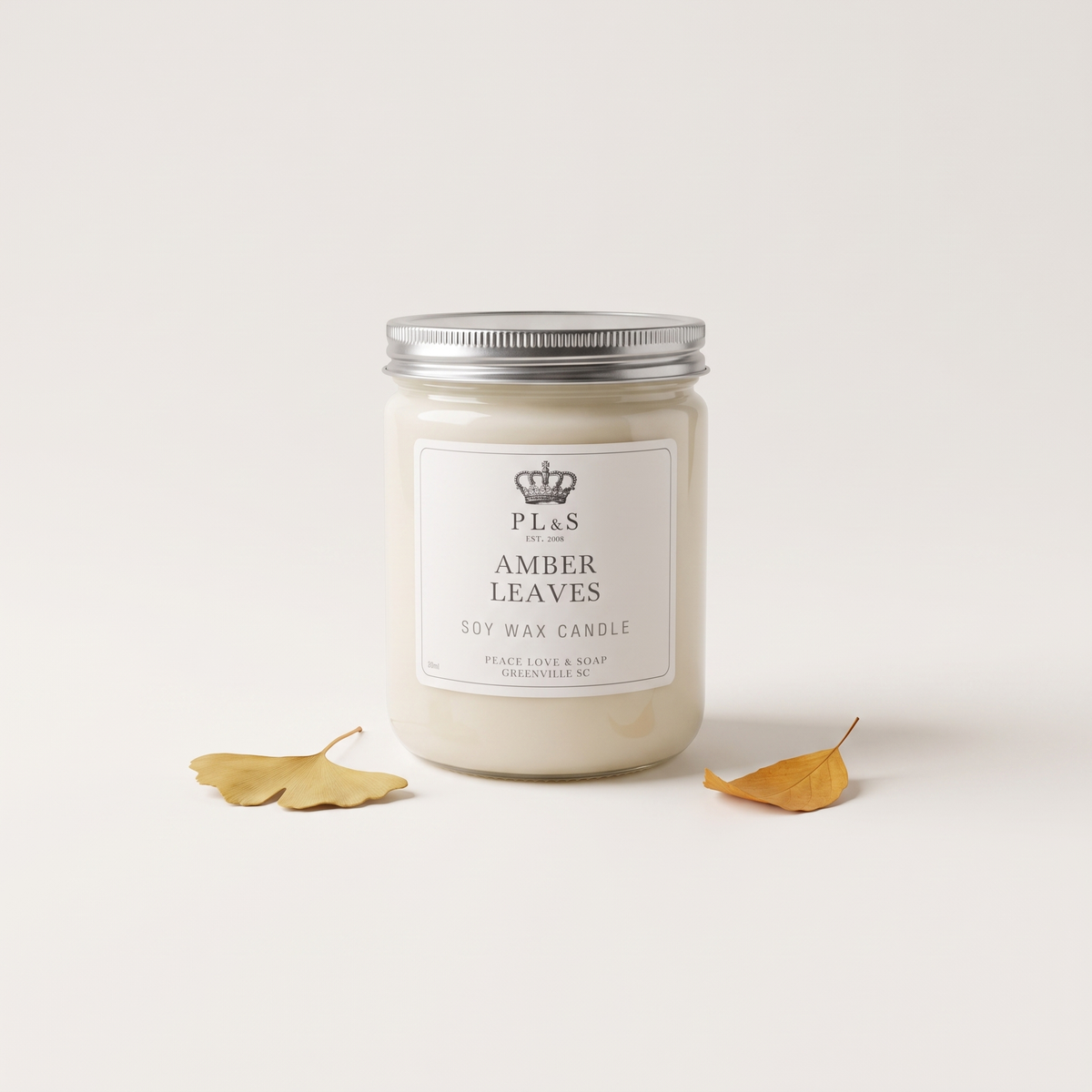 AMBER LEAVES 16 OZ SOY CANDLE