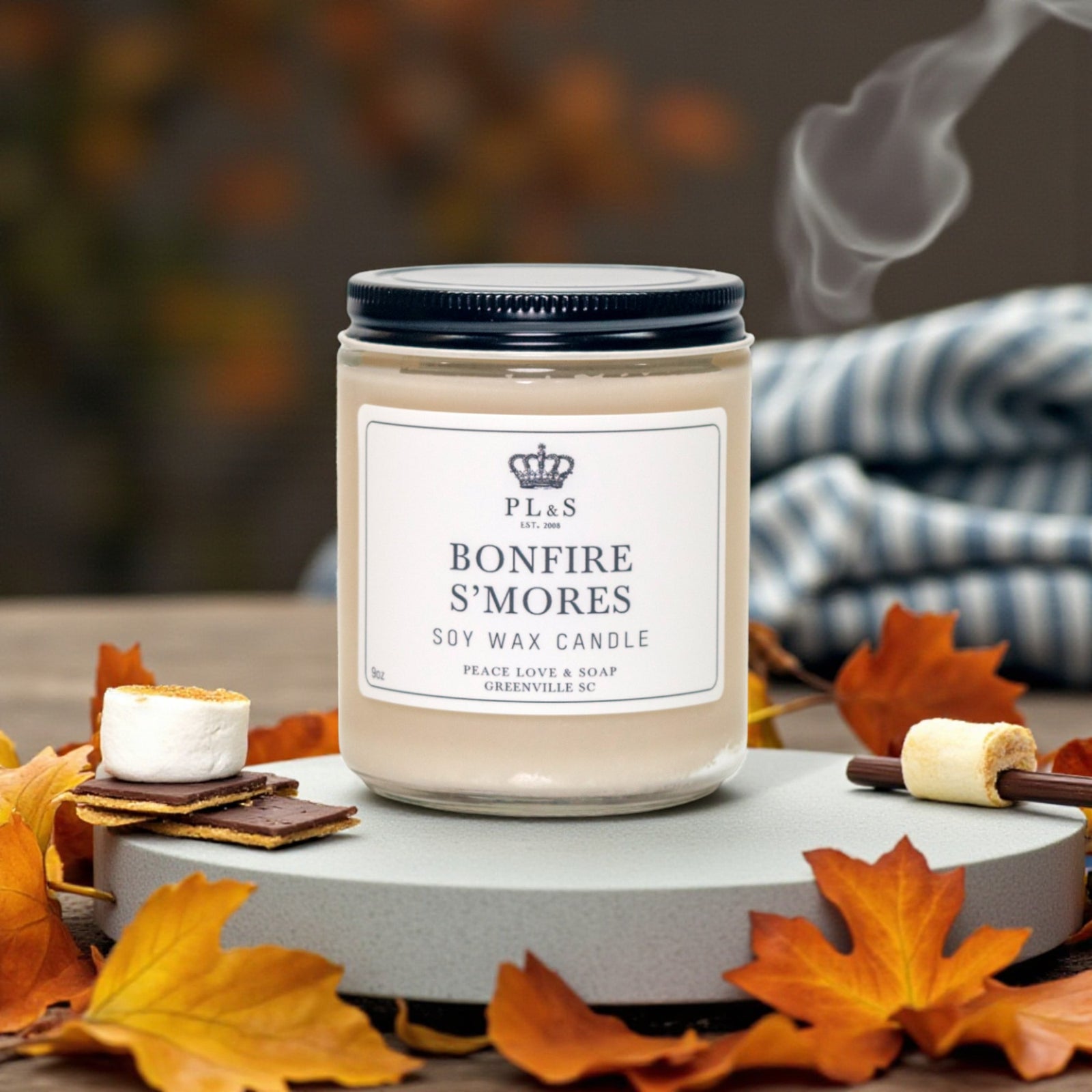 BONFIRE S'MORES - 9oz Soy Candle