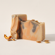 a close up of a soap