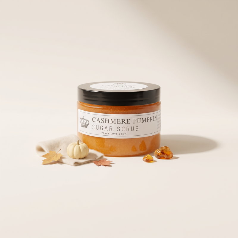 a jar of orange scrub