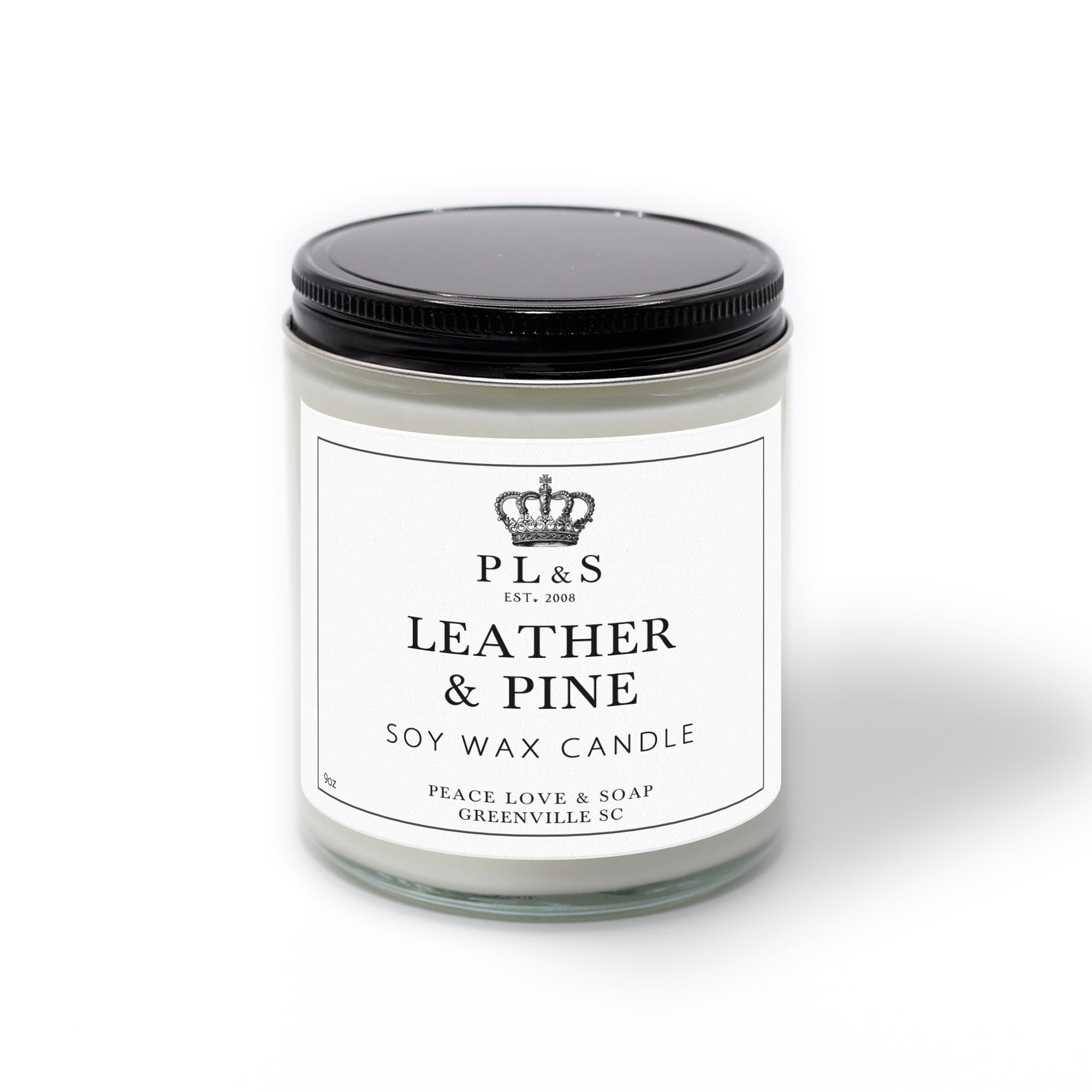 LEATHER & PINE - 9oz Soy Candle