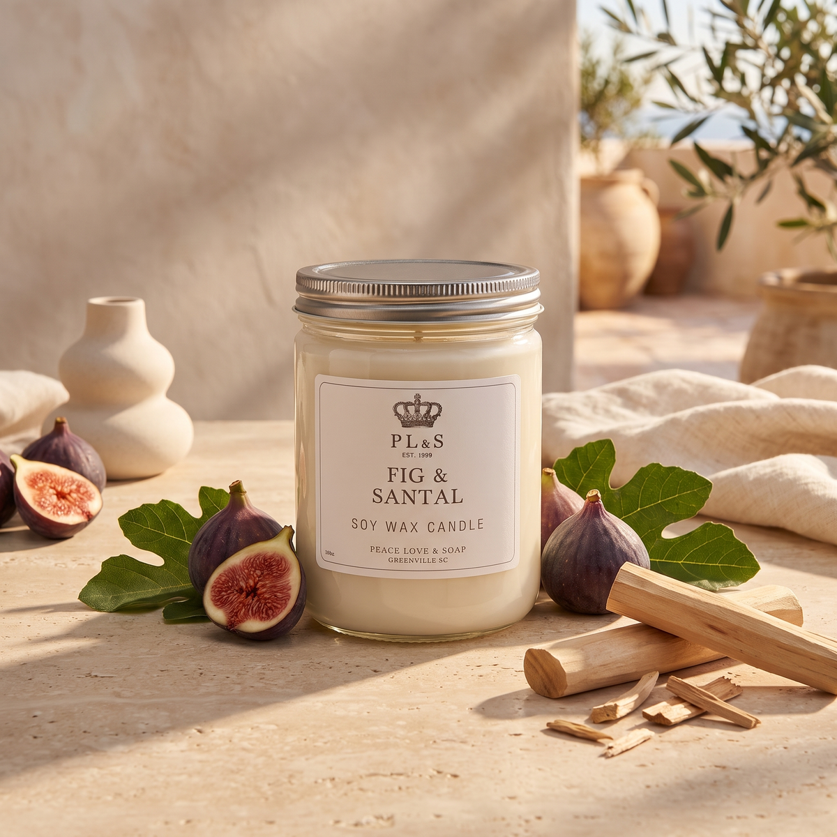FIG & SANTAL 16 OZ SOY CANDLE