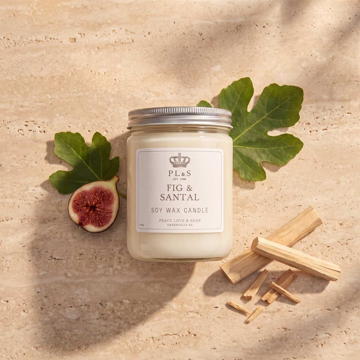 FIG & SANTAL 16 OZ SOY CANDLE
