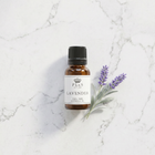 a bottle of lavender essential oil