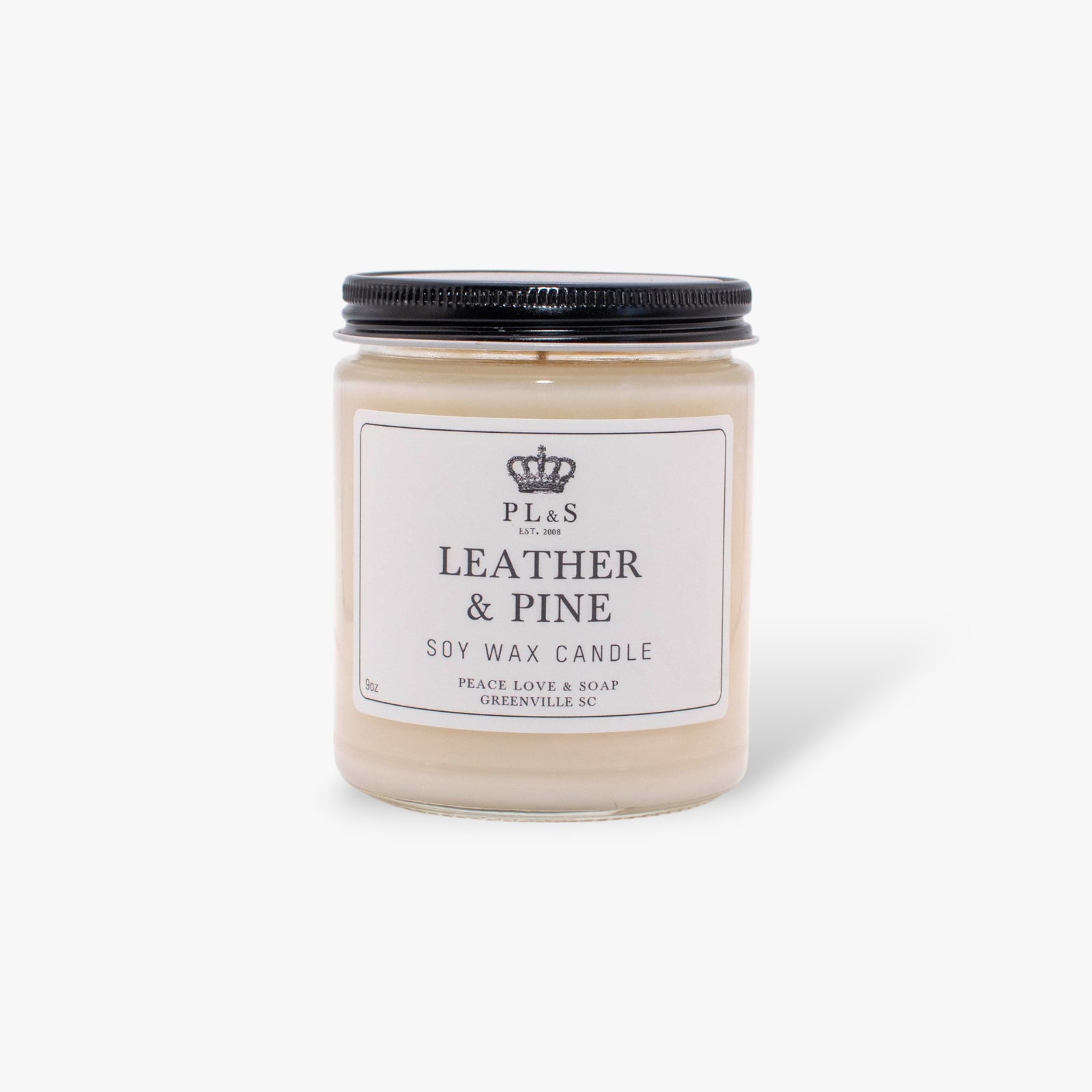 LEATHER & PINE - 9oz Soy Candle