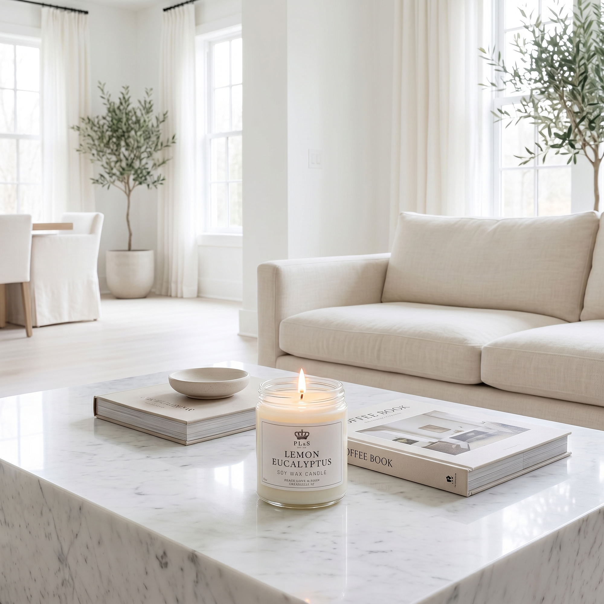 LEMON EUCALYPTUS 9 OZ SOY CANDLE