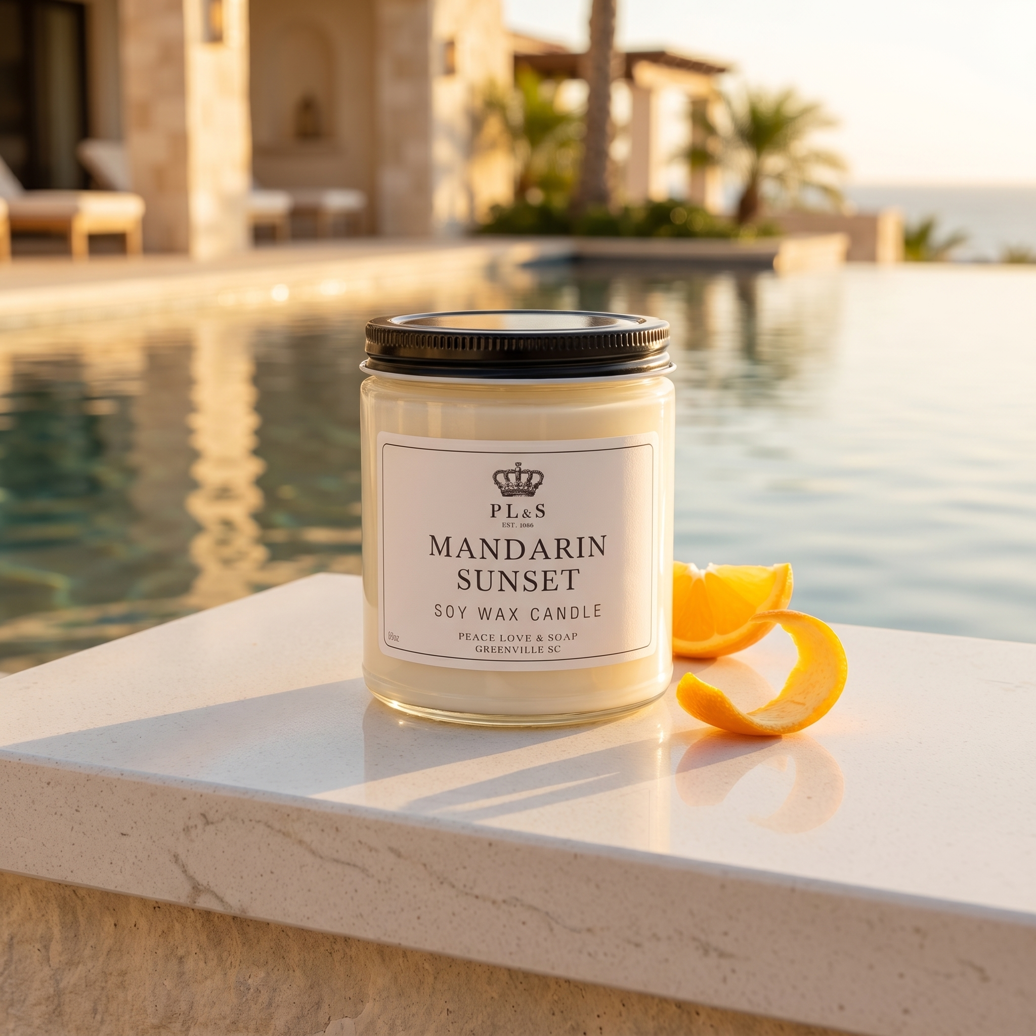 MANDARIN SUNSET 9 OZ SOY CANDLE