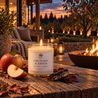 a candle on a table