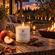 a candle on a table