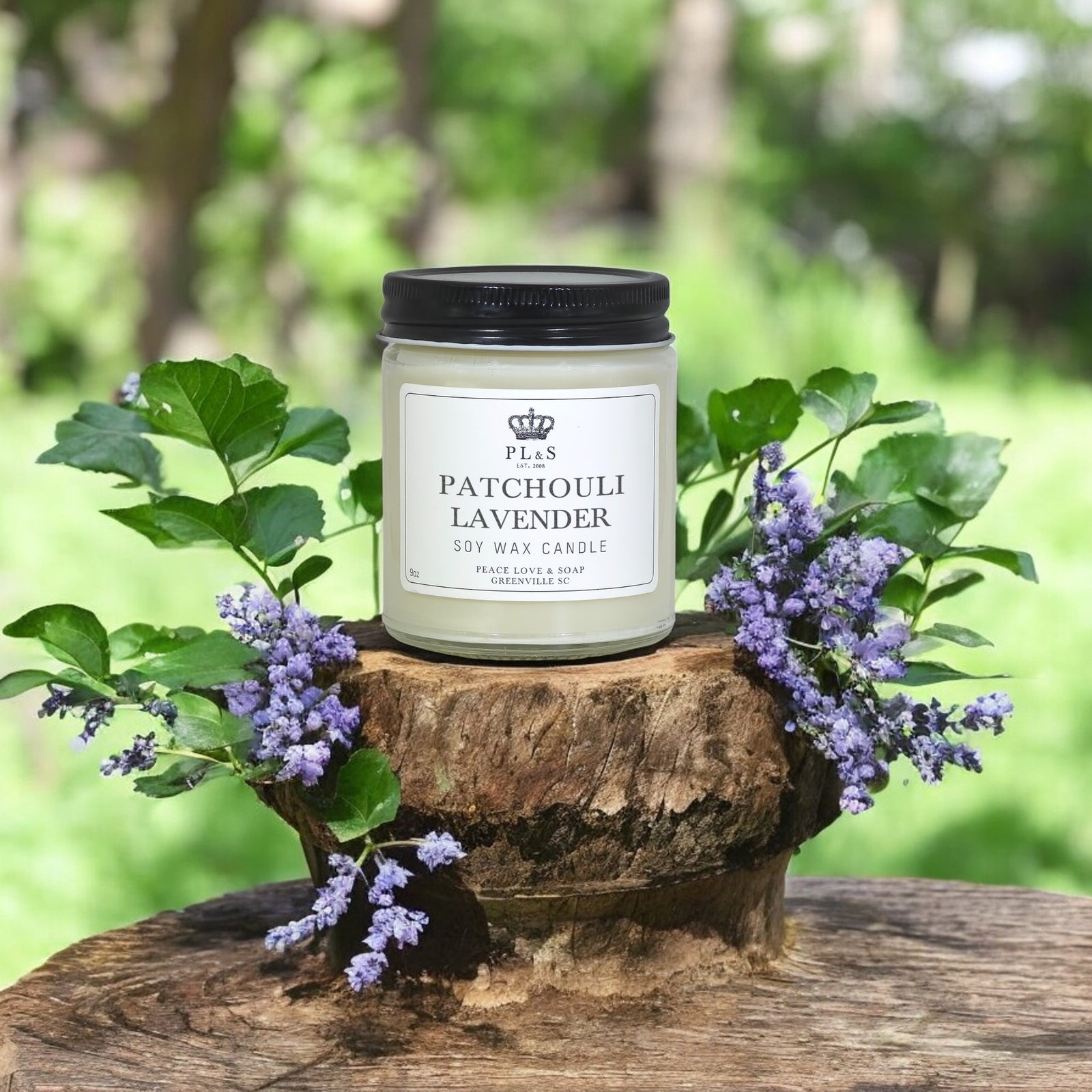 PATCHOULI LAVENDER - 9oz Soy Candle
