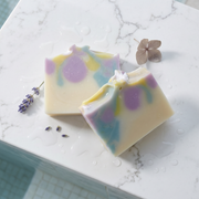 a piece of soap on a marble surface