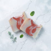 a close up of some soap