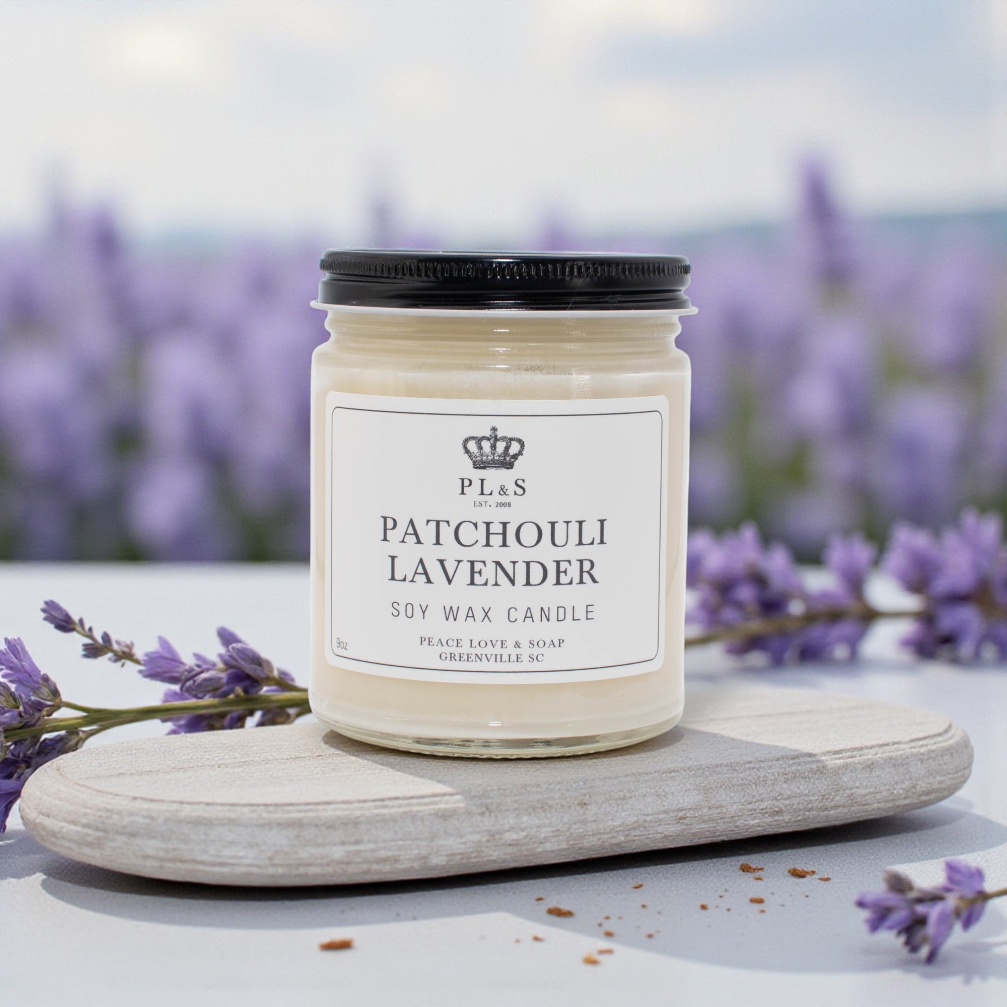 PATCHOULI LAVENDER - 9oz Soy Candle
