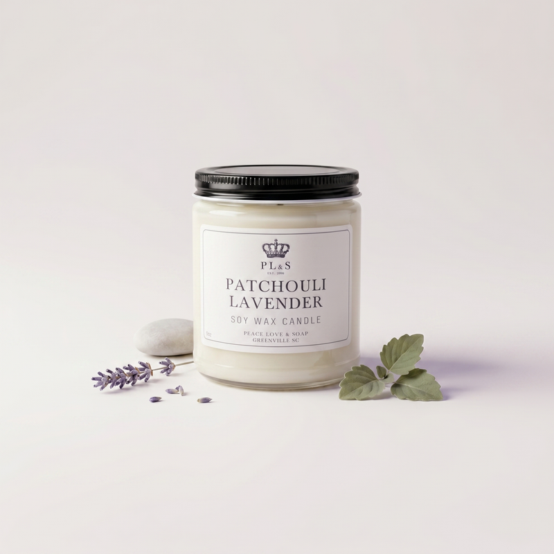 PATCHOULI LAVENDER 9 OZ SOY CANDLE